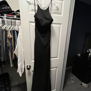 Windsor Dress - black, formal, open-back dress